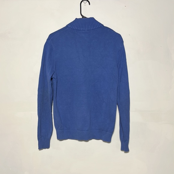 Vintage Polo Ralph Lauren Blue Embroidered Detail Quarter Zip Size L - Picture 8 of 8